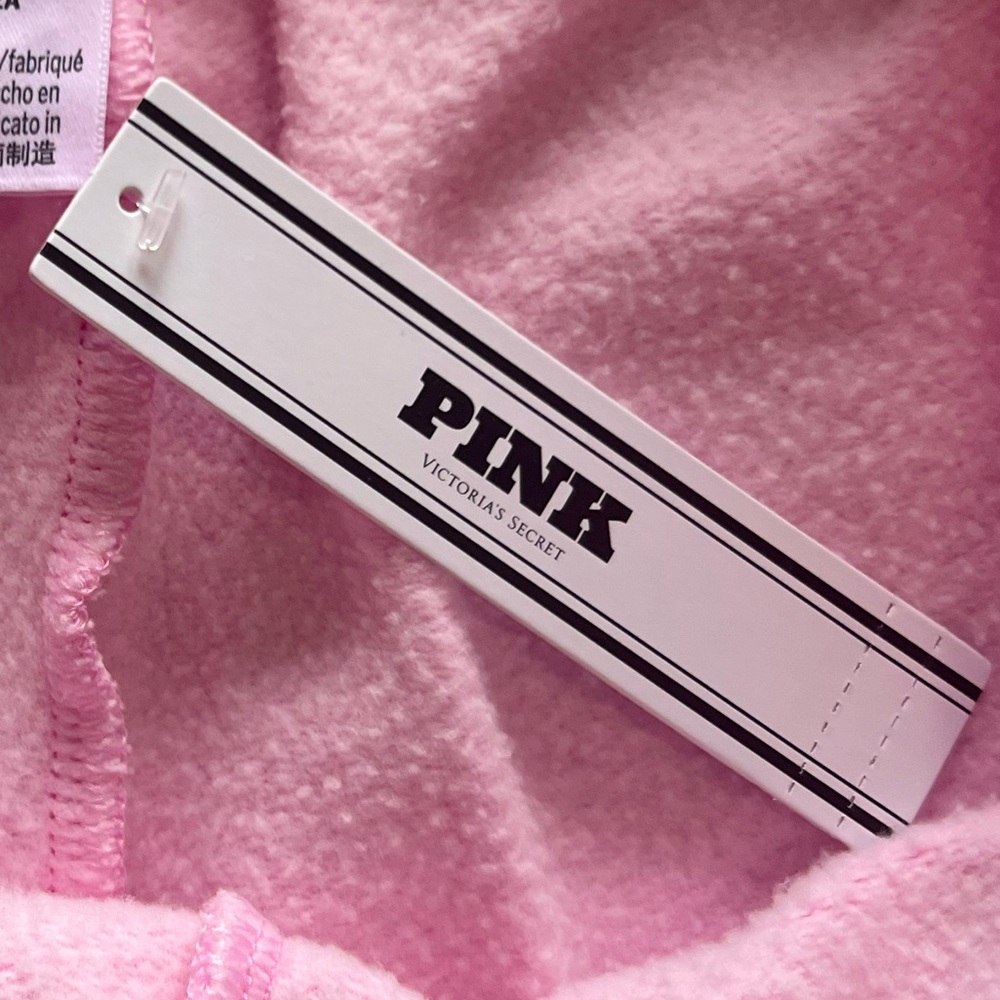 PINK VICTORIA’S SECRET Ivy Fleece Sweat Shorts High Rise Pink Lollipop Logo XL - Picture 8 of 12